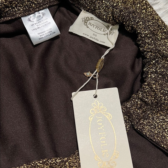 Joyfollie Wine Red Velvet High Rise Pants + Crackled Gold Halter Top Set XS NWT - Picture 14 of 17